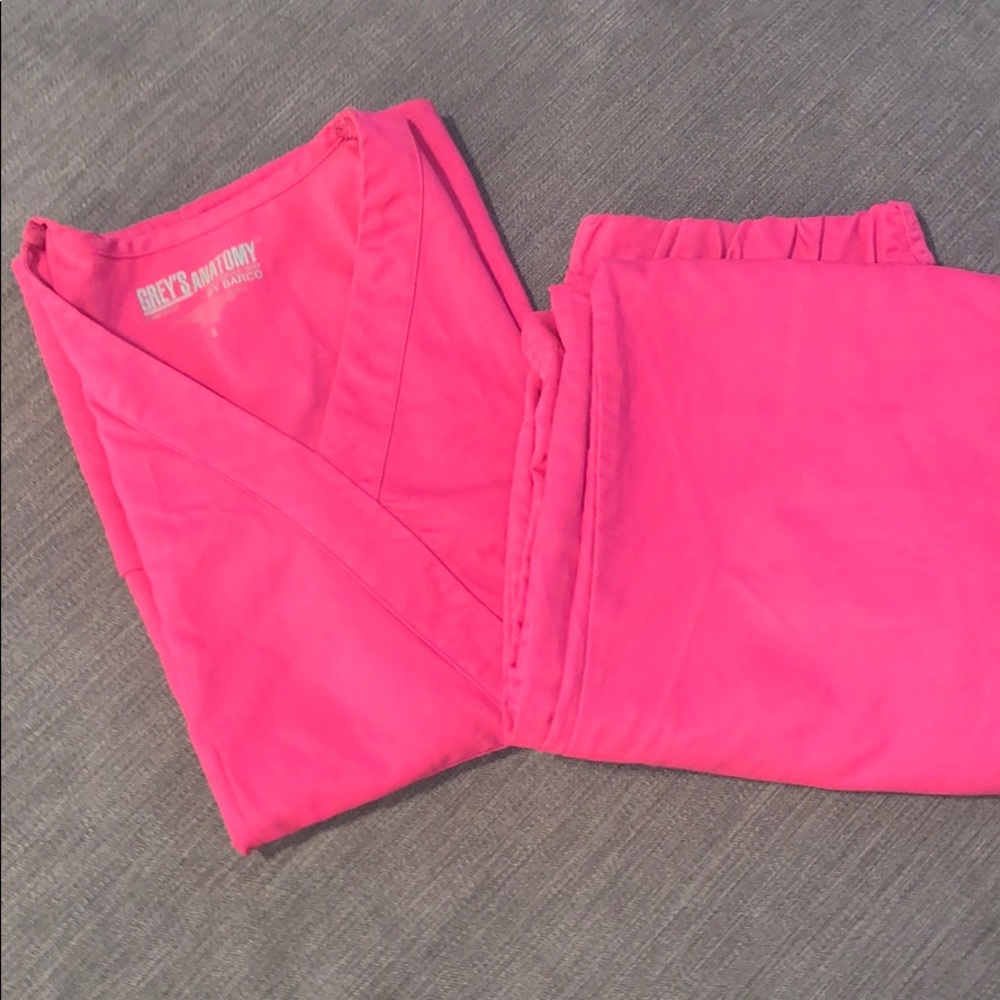 Pink Top and Bottom Scrub